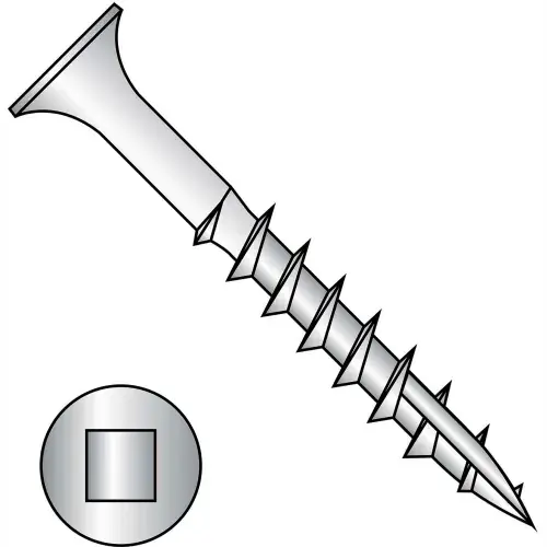 Low Price 10 x 2-1/2 Bugle Square Drive Course Thread Type 17 Point Deck Screw 18-8 Stainless Steel,750 pcs