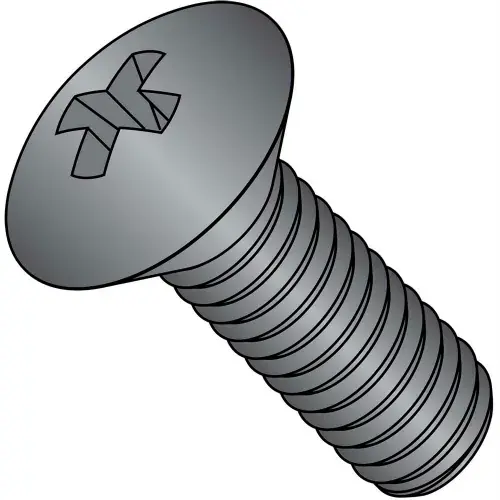 4-40X5/16 Phillips Oval Head Machine Screw Fully Threaded Black Oxide, Pkg of 10000 Free Returns