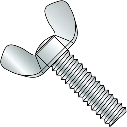 Express Delivery 10-32X1/2 Light Series Cold Forged Wing Screw Full Thread Type A Zinc, Pkg of 200