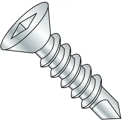 While Supplies Last 10 x 1-1/2 Square Drive Flat Head Full Thread Self Drilling Screw Zinc - Pkg of 3000