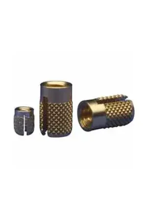 M5-0.8 Flush Press Insert - Brass - 240-M5-Br - Pkg Qty 25 Direct From Factory