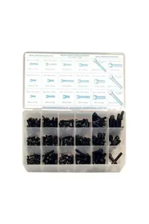 Bargain Metric Cap Screw Assortment - M4 to M8 - Steel - 8 Items, 255 Pcs