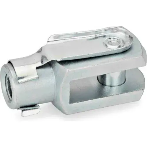 Fast Shipping J.W. Winco WN 751 Clevis Fork Joints, Steel, w/ Snap-on Spring Pin, Zinc Pltd, 1/4 x 28L, 1-7/16"OAL
