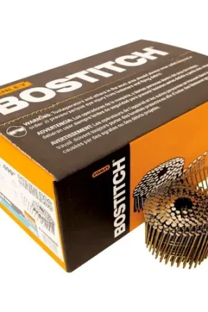 Bostitch 2-3/16" x .092 Ring Shank 15 Degree Coil Siding Nails, 3600/Qty Luxury