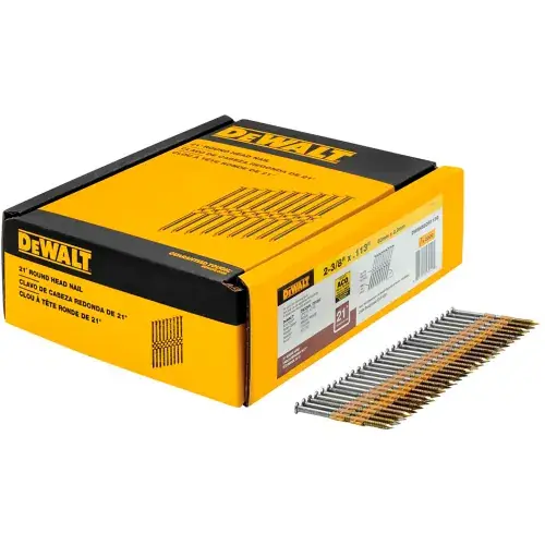 Brand New DeWalt® 2-3/8" X .113" 21 Degree Ring Galvanized, Framing Nails, 2000/Qty
