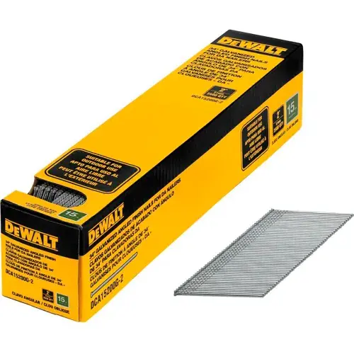 DeWalt® 15 Gauge 2" DA Style Angled Finish Nail Galvanized, 2500/Qty Professional Grade