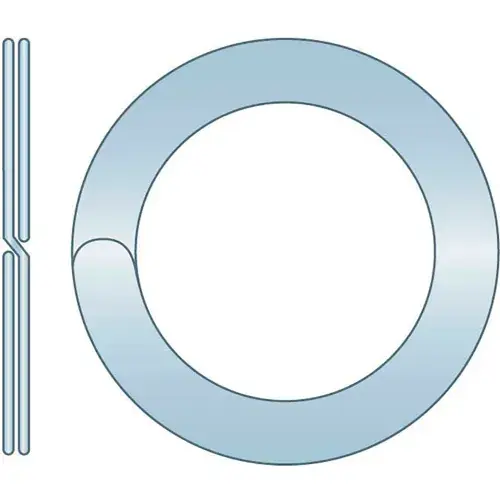 Buy Online Split Ring - 1.250" O.D. x 1.062" I.D. x .094" Thick - Spring Steel - Zinc Clear - USA - Pkg Qty 100