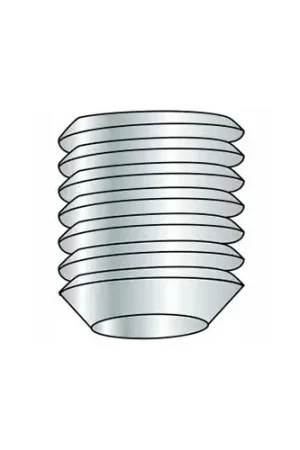 Affordable M6 x 1.0 x 25mm Cup Point Socket Set Screw - Steel - Black Oxide - DIN 125B - 45H - Pkg of 100