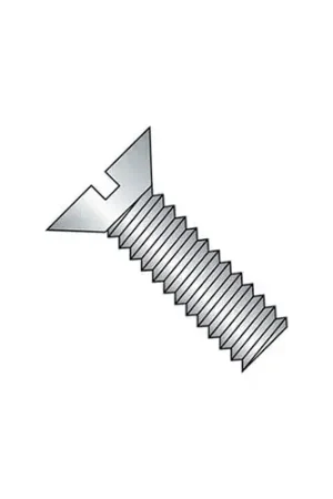 Fast Shipping M3 x 0.5 x 6mm Machine Screw - Slotted Flat Head - Steel - Zinc - DIN 125B - Pkg of 100