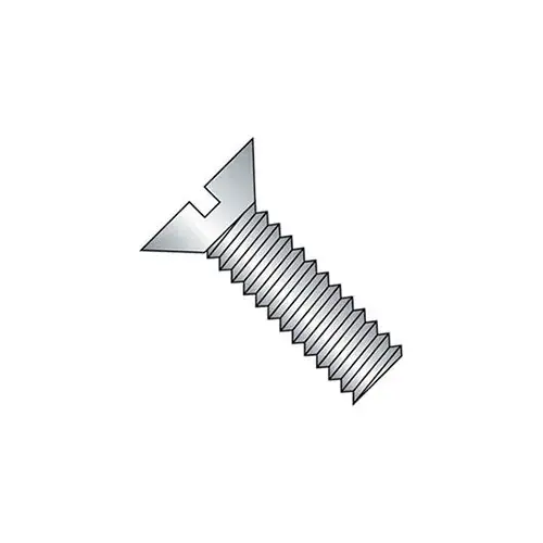 M4 x 0.7 x 12mm Machine Screw - Slotted Flat Head - Steel - Zinc - DIN 125B - Pkg of 100 Hassle-Free Returns