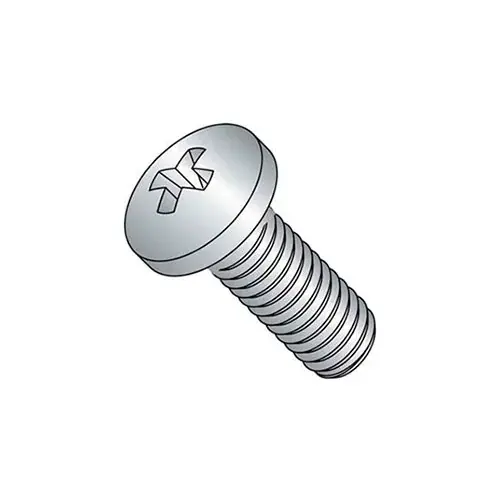 M2 x 0.4 x 4mm Machine Screw - Phillips Pan Head - Steel - Zinc - DIN 125B - Pkg of 100 Last Chance