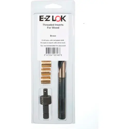 E-Z Knife™ Threaded Insert Installation Kit for Hard Wood - Brass - 3/8-16 - EZ-400-6 Latest