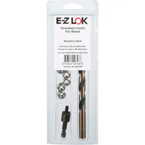 E-Z Knife™ Threaded Insert Installation Kit for Hard Wood - Stainless - 8-32 - EZ-400-008-CR Next Day Delivery