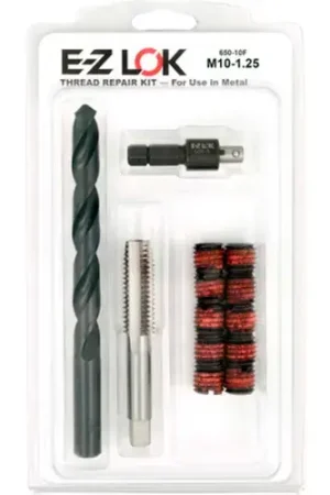 Best Choice E-Z LOK™ Thread Repair Kit for Metal - Standard Wall - M10-1.25 x 9/16-12 - EZ-650-10F