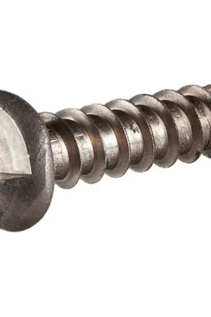 Markdown 8A x 1" One-Way Security Sheet Metal Screw - Round Head - 18-8 Stainless Steel - Pkg of 100