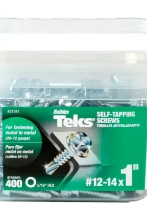 Best Price ITW Teks Drill Point Screw - 12-14 x 1" - Hex Head - Pkg of 400 - 21341