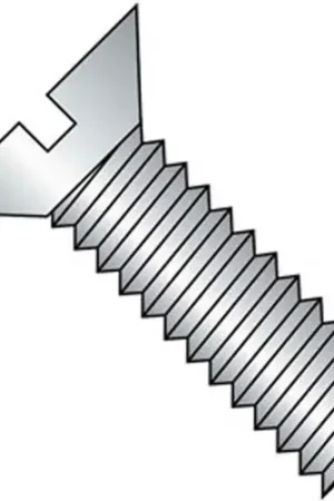 6-32 x 4" Machine Screw - Flat Head - Slotted - Steel - Zinc CR+3 - FT, Pack of 100 One Day Deal