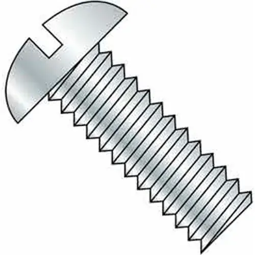 In Demand 10-32 x 5/8" Machine Screw - Round Head - Slotted - Steel - Zinc CR+3 - FT, Pack of 100