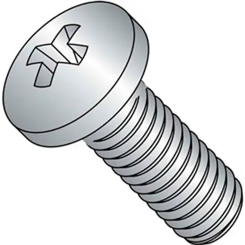 10-32 x 1/2" Machine Screw - Pan Head - Phillips - Steel - Zinc CR+3 - FT, Pack of 100 Instant Buy