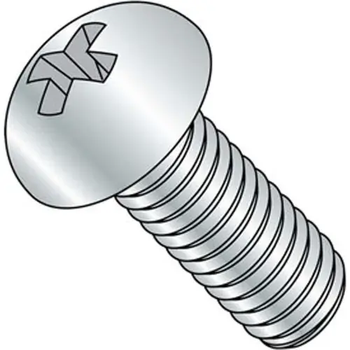 Must Have 12-24 x 1-1/2" Machine Screw - Round Head - Phillips - Steel - Zinc CR+3, Pack of 100