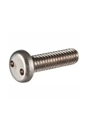 Hot Deal 10-24 x 2-1/2" Security Machine Screw - Pan Spanner Head - 18-8 Stainless Steel - FT - UNC - 100 Pk