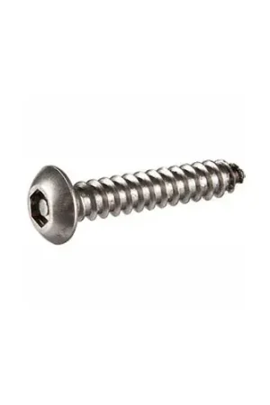 6AB x 1" Security Sheet Metal Screw - Button Hex Socket Head - Steel - Black Oxide - USA - 100 Pk Grab Now