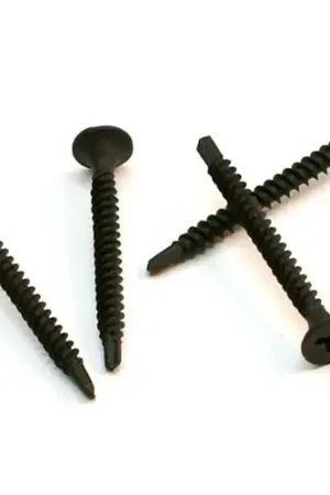 8 x 3" Drywall Screw - Phillips Bugle Head - Black Phosphate - TEK Self-Drilling Pt - Pkg of 1000 Professional Grade