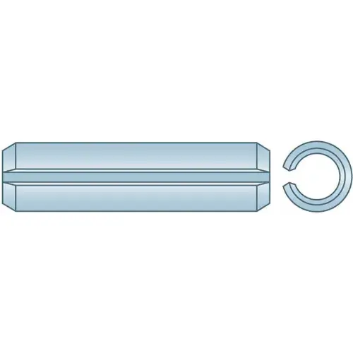 1/4" x 1-3/8" Spring Pin - High Carbon Steel - Zinc Clear - ASME B18.8.2 - Made In USA - Pkg Qty 100 Fast Shipping