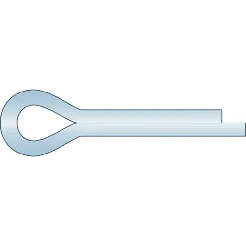 1/4" x 1-1/4" Cotter Pin - Carbon Steel - Zinc Clear - ASME 18.8.1 - Made In USA - Pkg Qty 100 Don't Miss Out