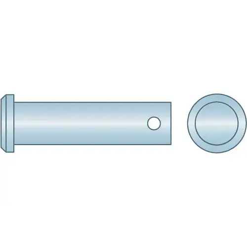 1" x 5" Clevis Pin - Low Carbon Steel - Zinc Clear - Pkg Qty 2 Best Choice