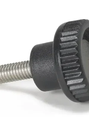 Cheap Plastic Head Thumb Screw - M4 x 0.7 - 20mm Thread - 20mm Head Dia. - 14mm Head H - Pkg of 5