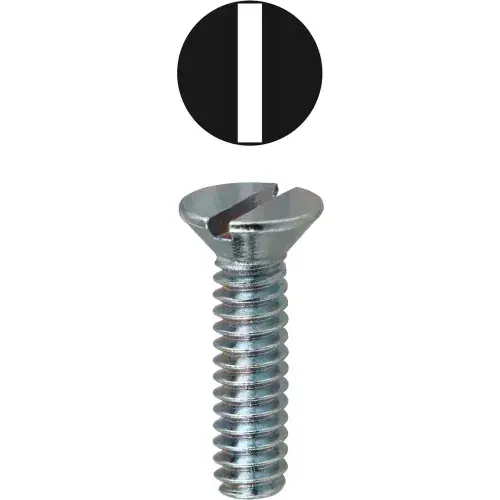 High Quality L.H.Dottie® Slotted Flat Head Machine Screw, 1/4"-20 x 2", 50 Pack
