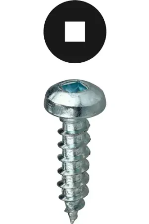 L.H.Dottie® Sheet Metal Screw, Square Pan Head, Carbon Steel, 8 x 3", 100 Pack While Supplies Last