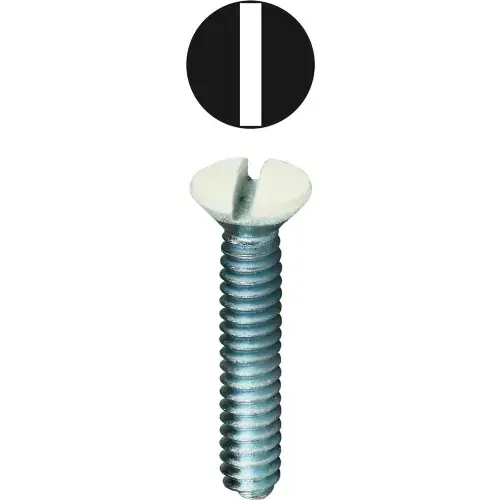 L.H.Dottie® Oval Head Wall Plate Screw, Slotted, Ivory, 6-32 x 3/4", 50 Pack Clearance