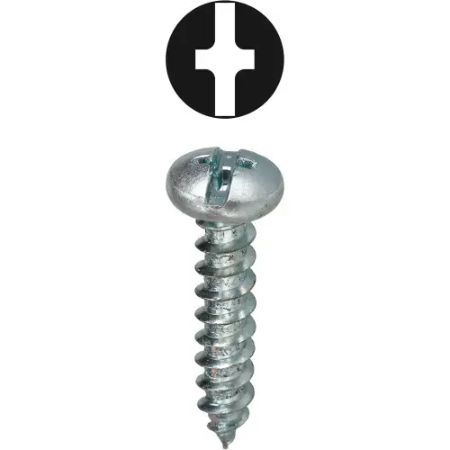 Trusted Brand L.H.Dottie® Sheet Metal Screw, Combo Pan Head, Carbon Steel, 8 x 3/4", Tuff 500 Pack