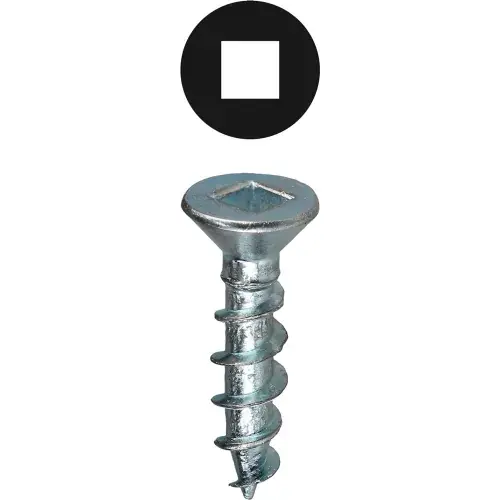 Genuine L.H.Dottie® Flat Head Wood Screw, Square, Carbon Steel, 6 x 3/4", 100 Pack