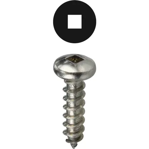 Last Chance L.H.Dottie® Sheet Metal Screw, Square Pan Head, Stainless Steel, 10 x 1/2", 100 Pack