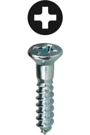 L.H.Dottie® Flat Head Wood Screw, Phillips, Carbon Steel, 8 x 2", 100 Pack Special Offer