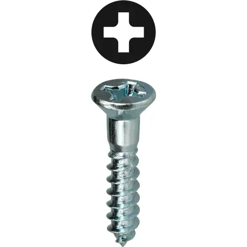 L.H.Dottie® Flat Head Wood Screw, Phillips, Carbon Steel, 8 x 2", 100 Pack Special Offer