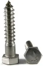 5/8" X 4" Hex Head Lag Screws 18/8 Stainless Steel (25 / Pkg.) Place Order
