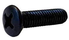 10-24 X 1" Machine Screws Oval Head Phillips Drive Steel Black Oxide (5000/Pkg.) Crafted
