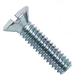 M5-0.8 X 25mm Machine Screws Flat Head Slotted Drive Steel Zinc Plated (1000/Pkg.) Clearance