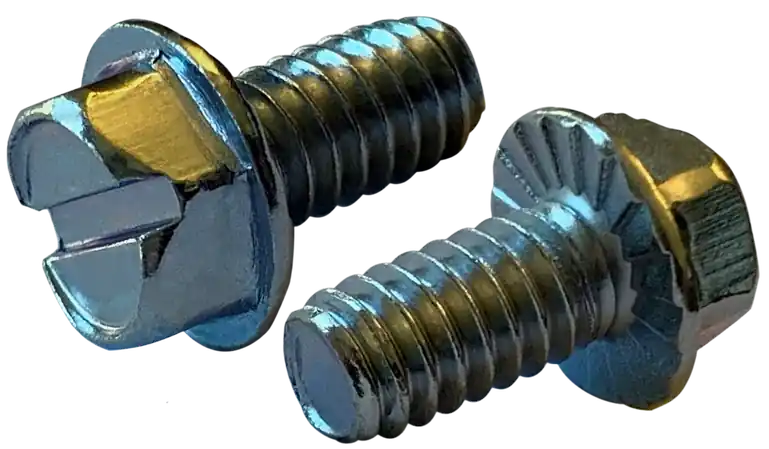 In Demand 6-32 X 3/8" Machine Screws Indented Hex with Serrations Head Slotted Drive Steel Zinc Plated (10000/Pkg.)