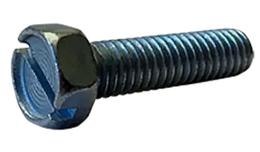 Final Sale 10-24 X 1" Machine Screws Indented Hex Head Slotted Drive Steel Zinc Plated (5000/Pkg.)
