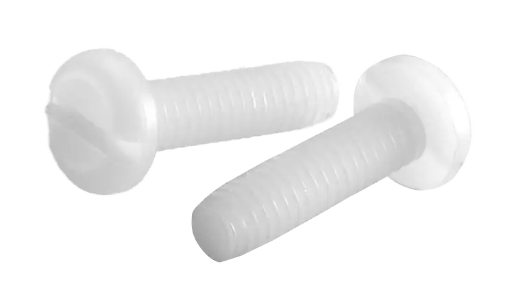 1/4"-20 X 1-3/4" Machine Screws Pan Head Slotted Drive Nylon (2500/Pkg.) Free Returns