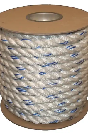 [1 PC] Combo Safety Rope White w/ Blue Tracer 300‘ Low Price