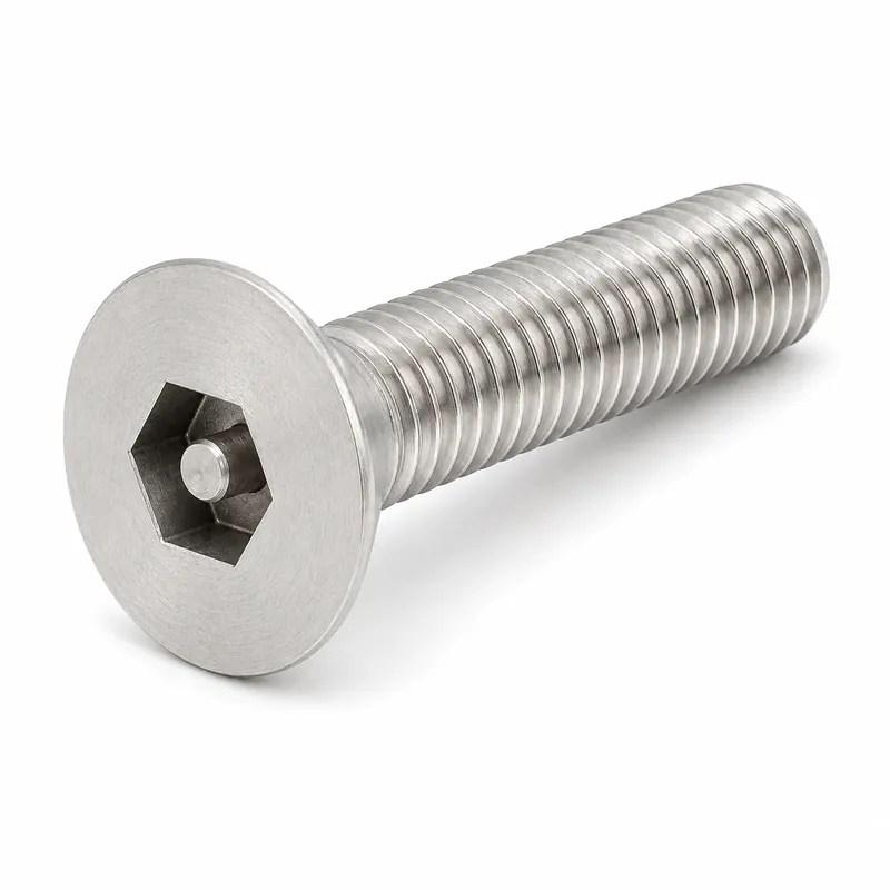5/16-18 X 1" Flat Head Cap Screws Tamper Resistant Pin-In Socket Drive 18/8 Stainless Steel (100 / Pkg.) Order Now