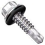 12-14 X 3" Self-Drilling Screws Hex Washer Head Bonded Washer Point Type 3 Steel ProCorr Coated (500/Pkg.) Express Delivery