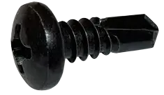 Grab Now 6-20 X 1/2" Self-Drilling Screws Pan Head Phillips Drive Point Type 2 Steel Black Zinc Plated (10000/Pkg.)