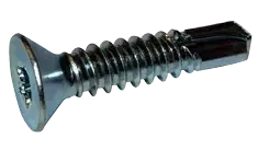 8-18 X 3/4" Self-Drilling Screws Flat Head Six Lobe Drive Point Type 2 Steel Zinc Plated (10000/Pkg.) Clearance